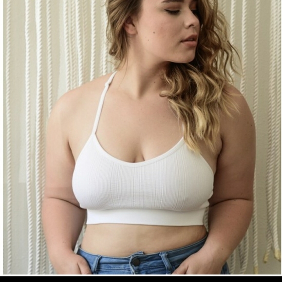 White lace mesh back bralette - Picture 5 of 7